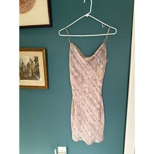 Fate snakeskin-print cowl neck mini dress 256